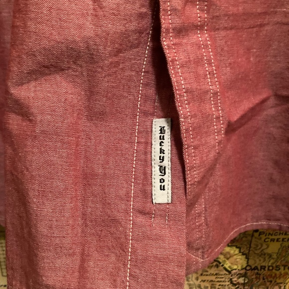 Lucky Brand XXL Red Chambray Shirt - Picture 3 of 6